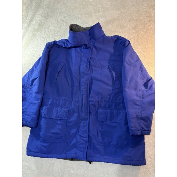 Lands End Jacket Womens 2X Blue Squall Waterproof Windproof Hooded Warm Parka - Picture 1 of 8